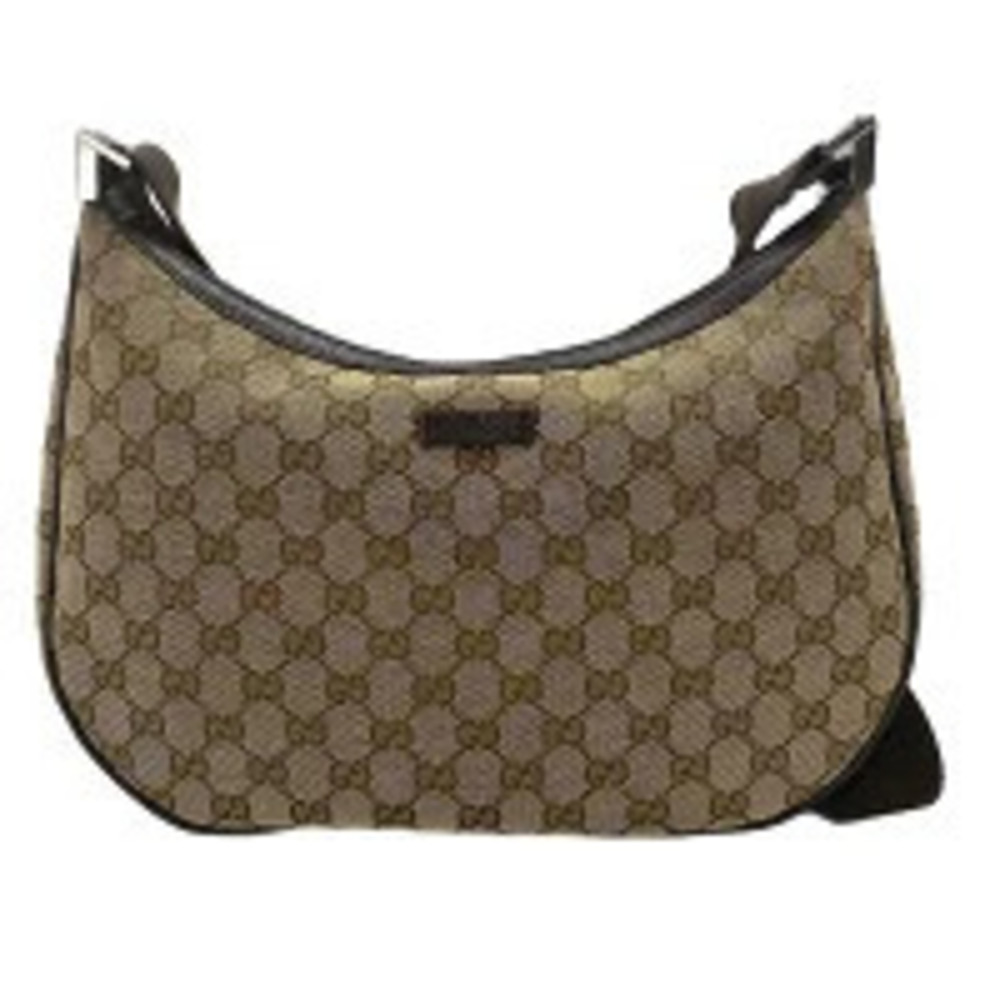 Gucci GG Canvas Shoulder Bag Beige Cream